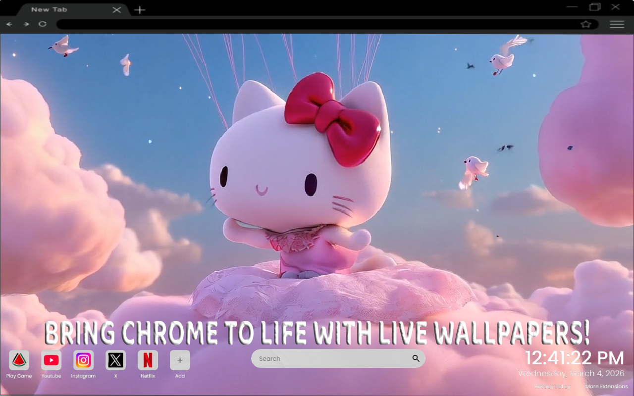 Hello Kitty Sky Adventure Live Wallpaper - 截图 3