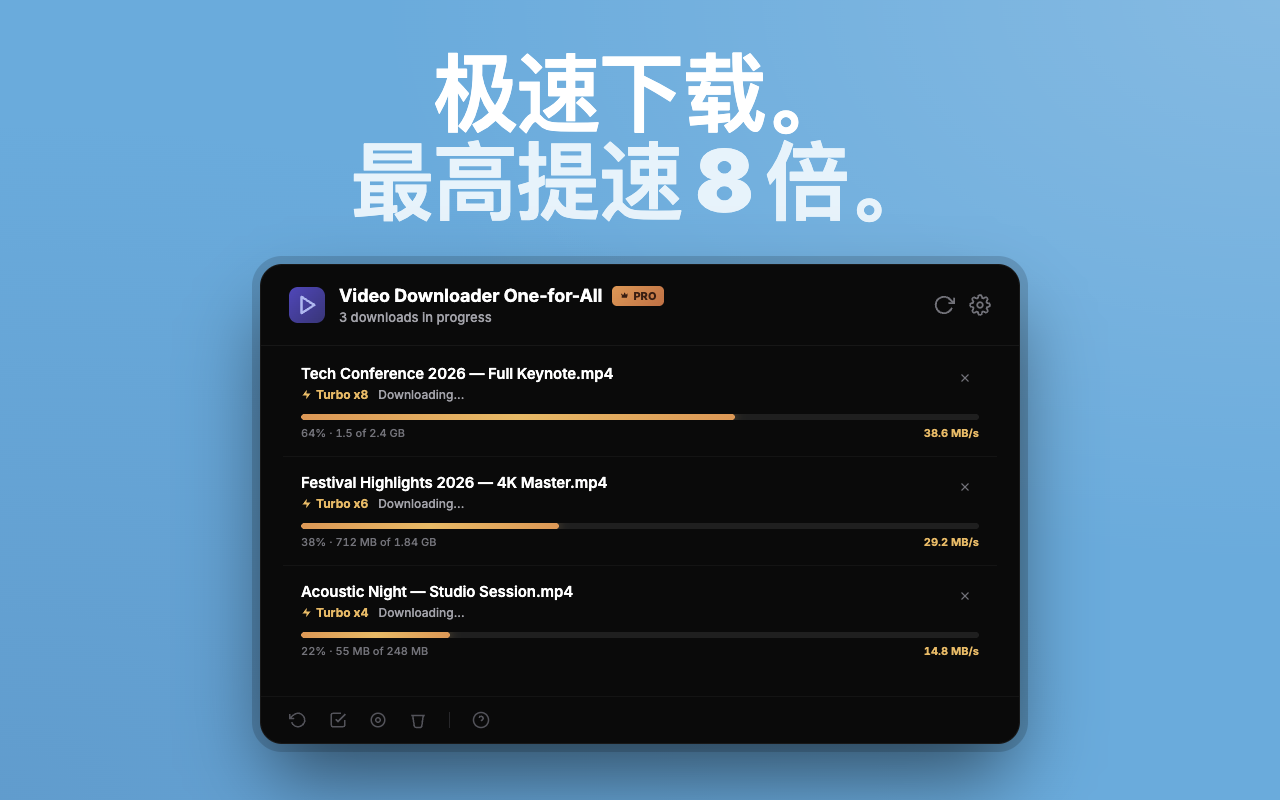 Video Downloader One-for-All — HLS、M3U8 视频与直播录制器 - 截图 5