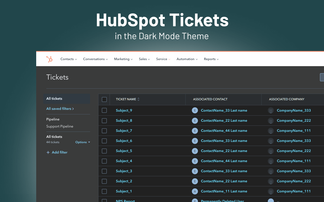 Dark Mode for HubSpot - 截图 2