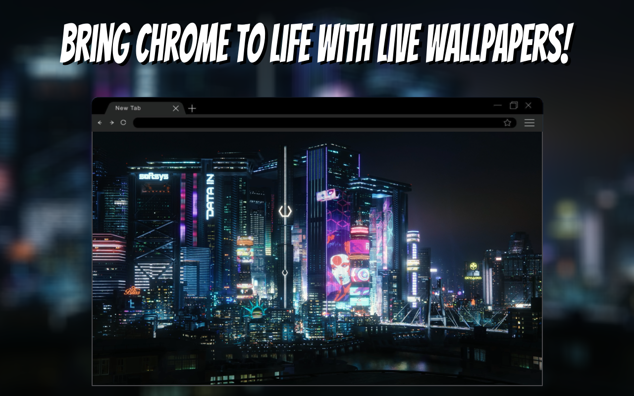Cyberpunk 2077 Night City Live Wallpaper New Tab - 截图 3