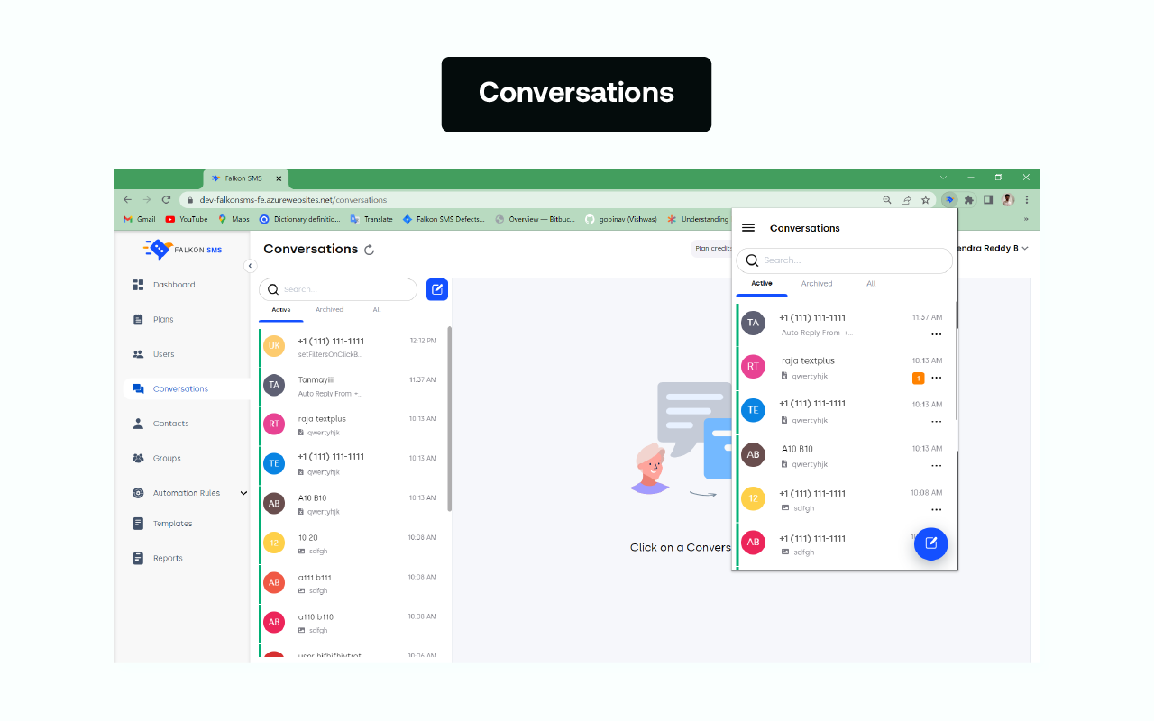 Falkon SMS - 截图 2
