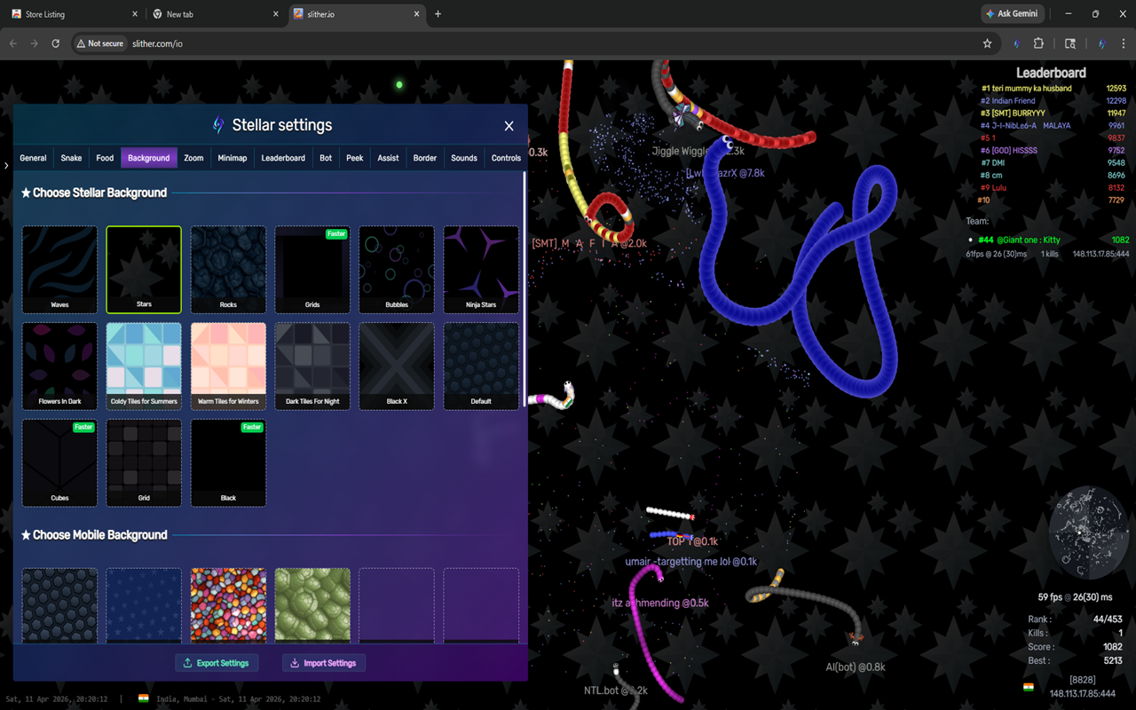 Stellar Mod For Slither.io - 截图 4
