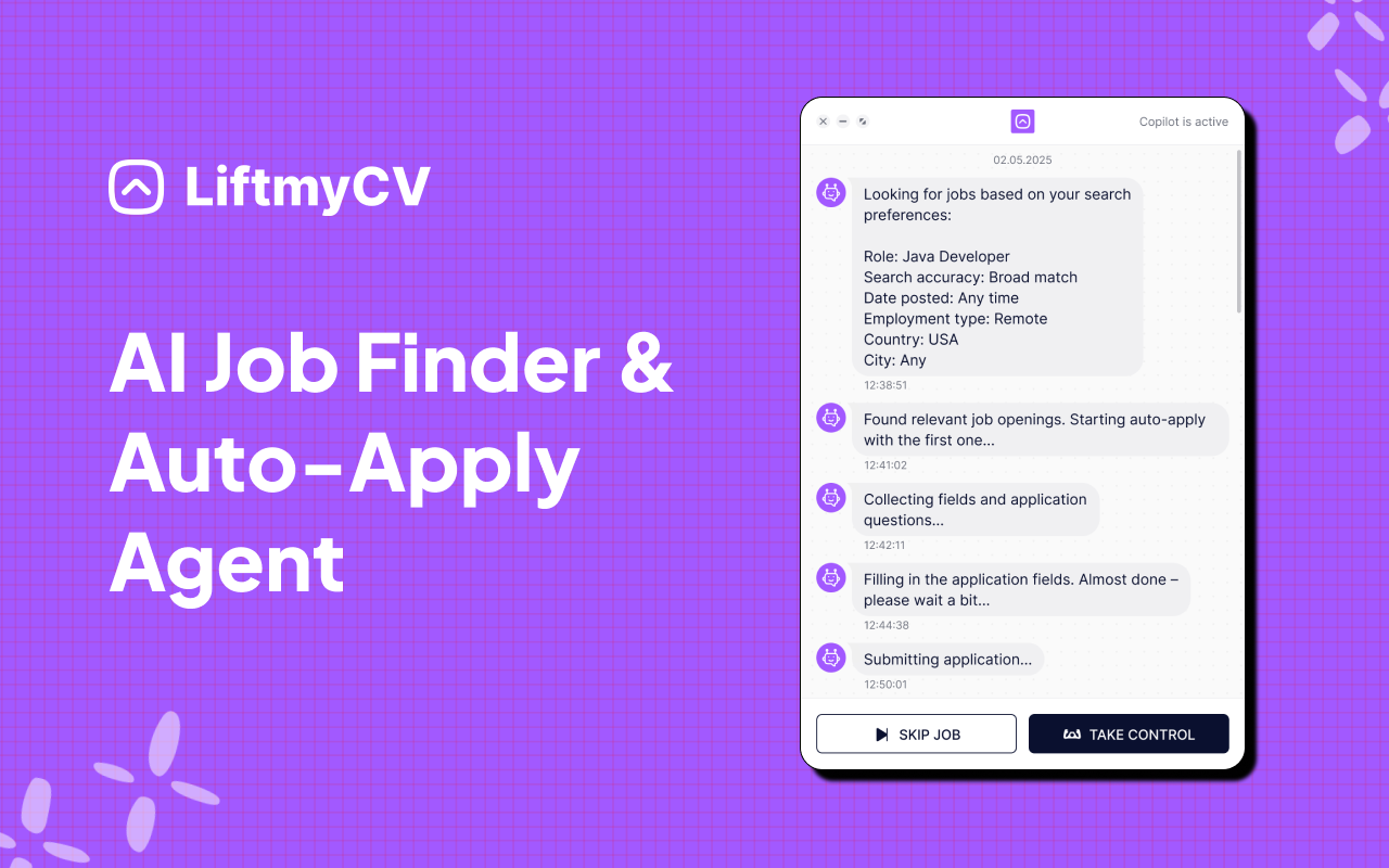 LiftmyCV: AI Job Search Automation - 截图 1