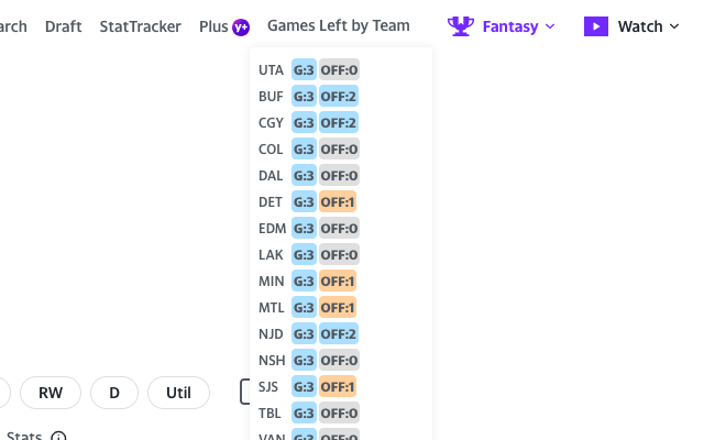 Yahoo Fantasy Hockey Helper - 截图 5