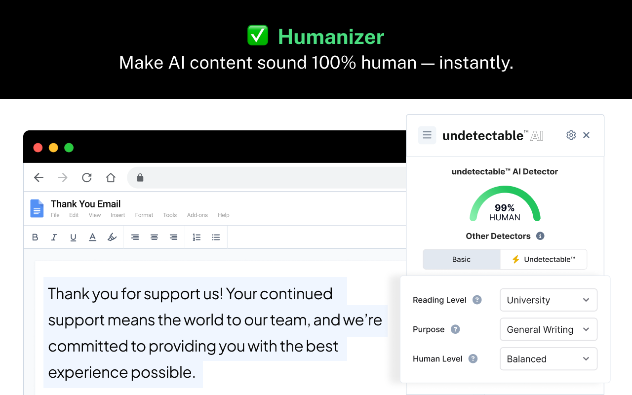 Undetectable AI: Your AI tool kit - 截图 1