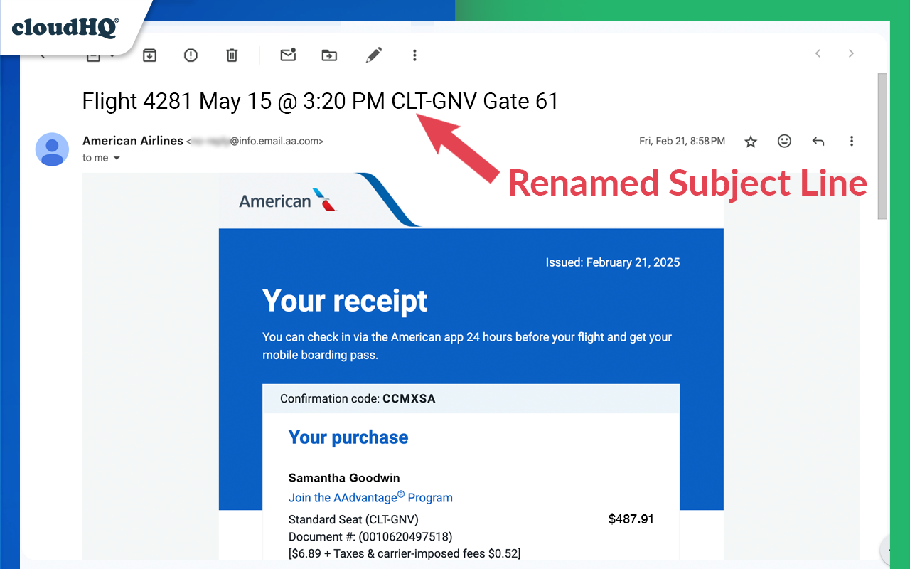 Rename Email Subject by cloudHQ - 截图 3