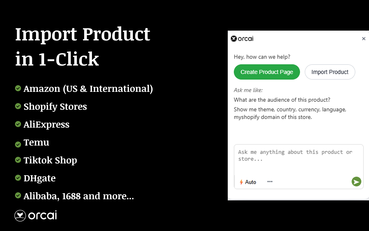 Orcai: Shopify 采集器和间谍 | AliExpress, Amazon, Temu Dropshipping - 截图 3