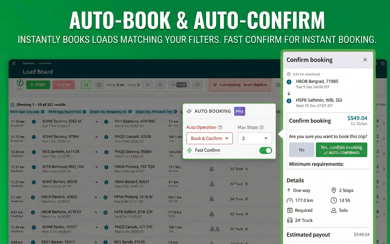 Relay AutoBooker & Refresher Cardamon - Amazon Relay Load Board Automation - 截图 5