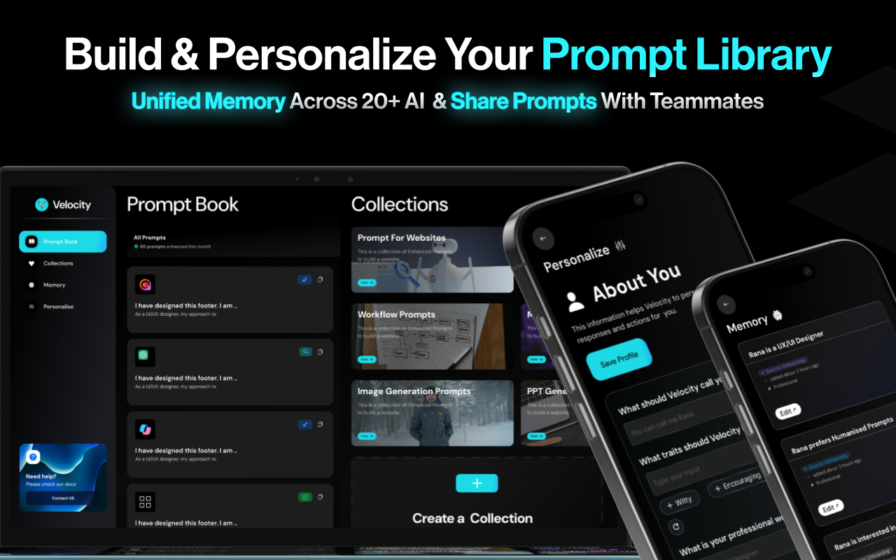 Velocity: The Prompt Co-Pilot - 截图 2