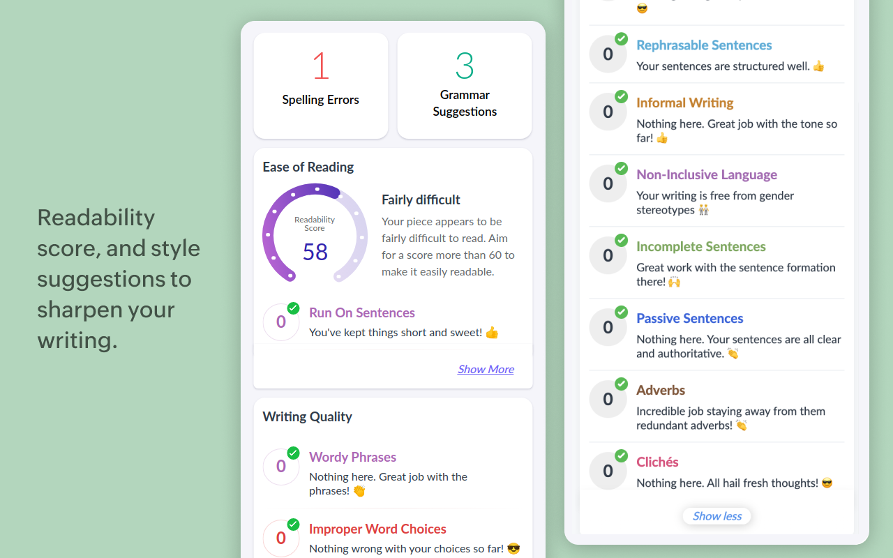 Zoho BluePencil: Free Grammar & Spell Checker - 截图 5