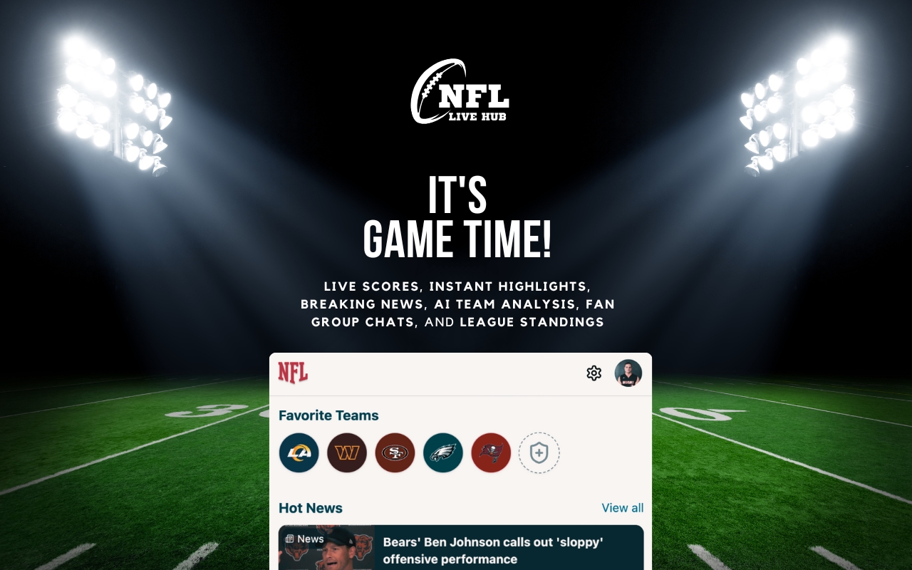NFL实时中心:比分、数据和球迷聊天 - 截图 3