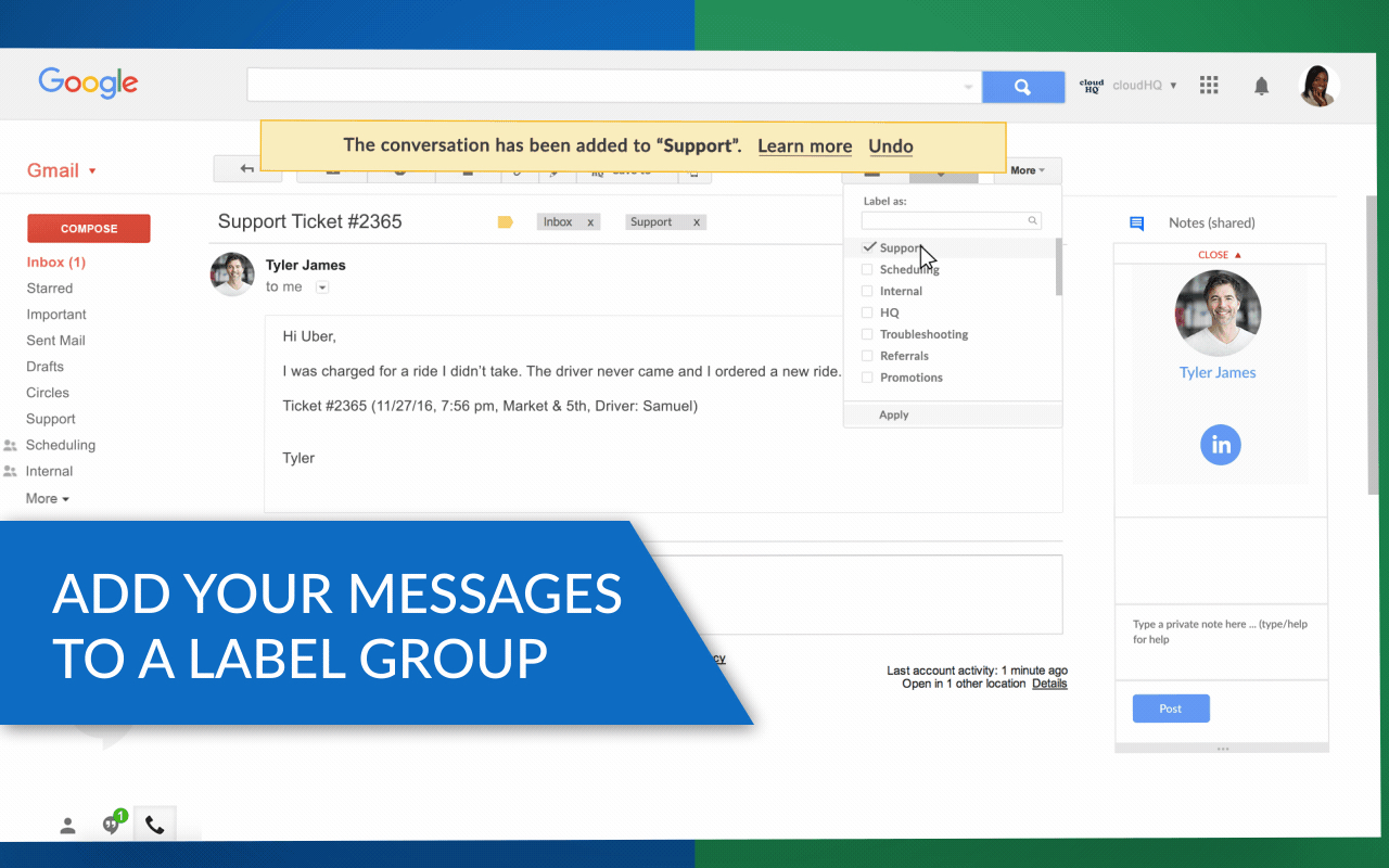 Label Sharing for Gmail™ by cloudHQ - 截图 4
