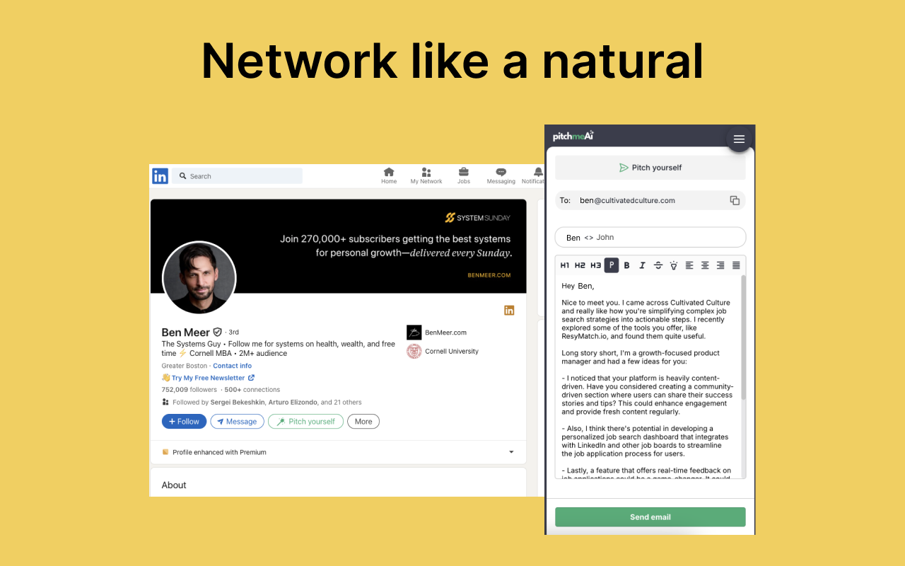 PitchMeAI - Job Recruiter Email Finder & Free Resume Customizer - 截图 3