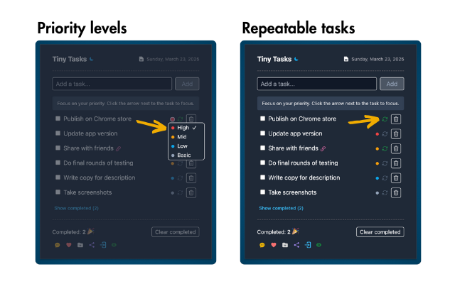 Tiny Tasks: a modern todo list app - 截图 2