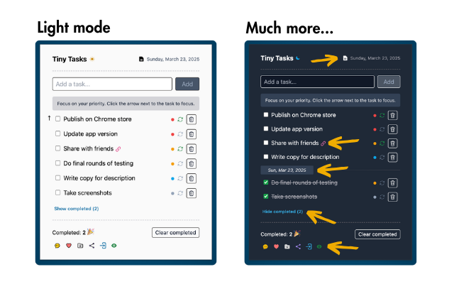 Tiny Tasks: a modern todo list app - 截图 4
