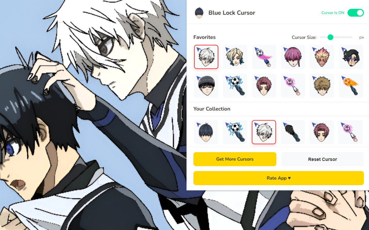 Blue Lock Cursor ★ Custom Cursor for Chrome™ - 截图 1