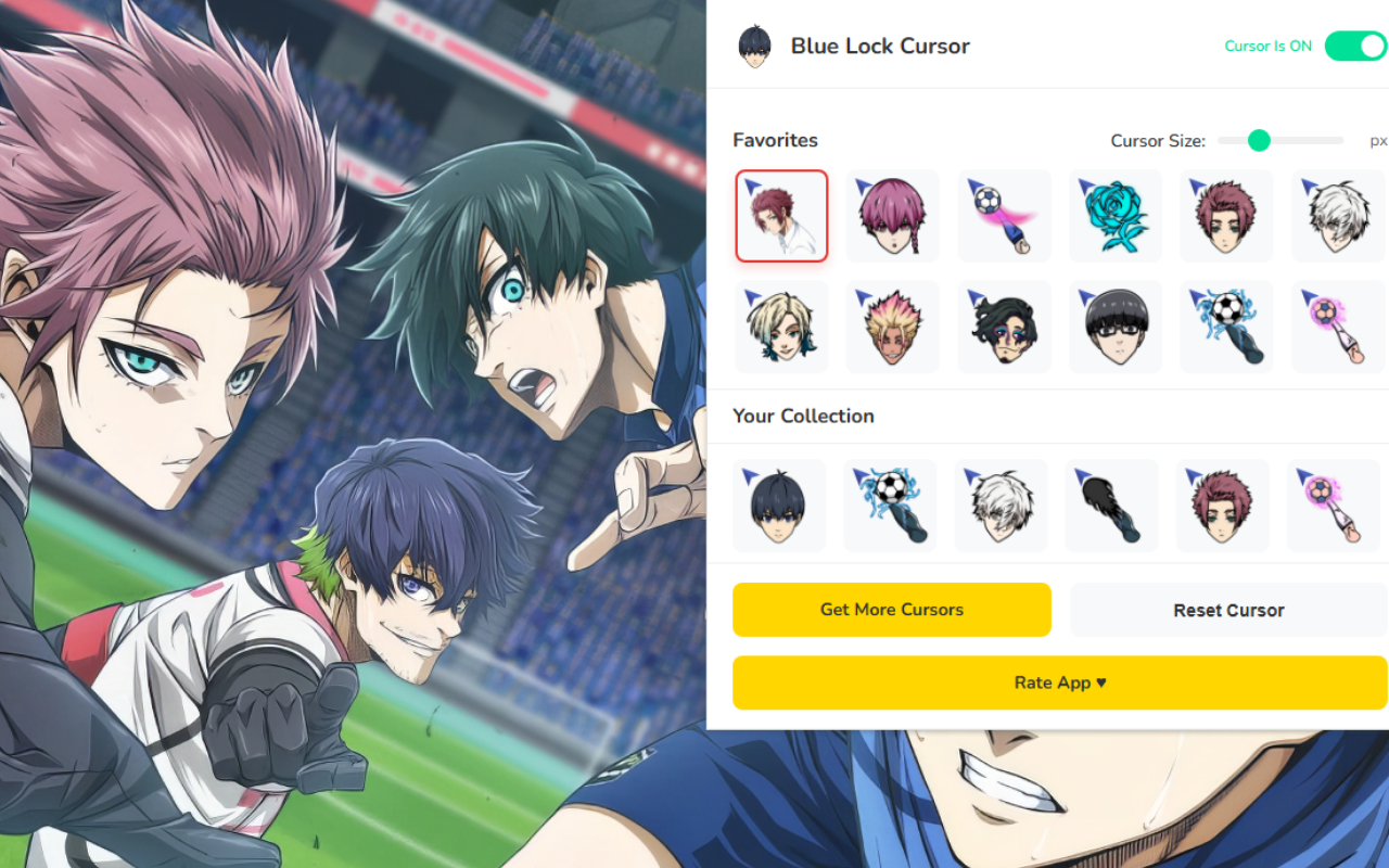 Blue Lock Cursor ★ Custom Cursor for Chrome™ - 截图 3