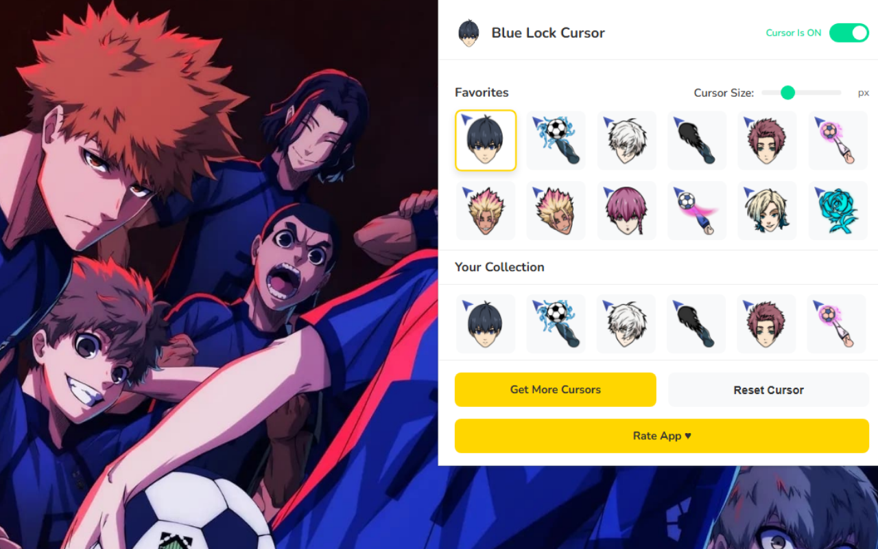 Blue Lock Cursor ★ Custom Cursor for Chrome™ - 截图 4
