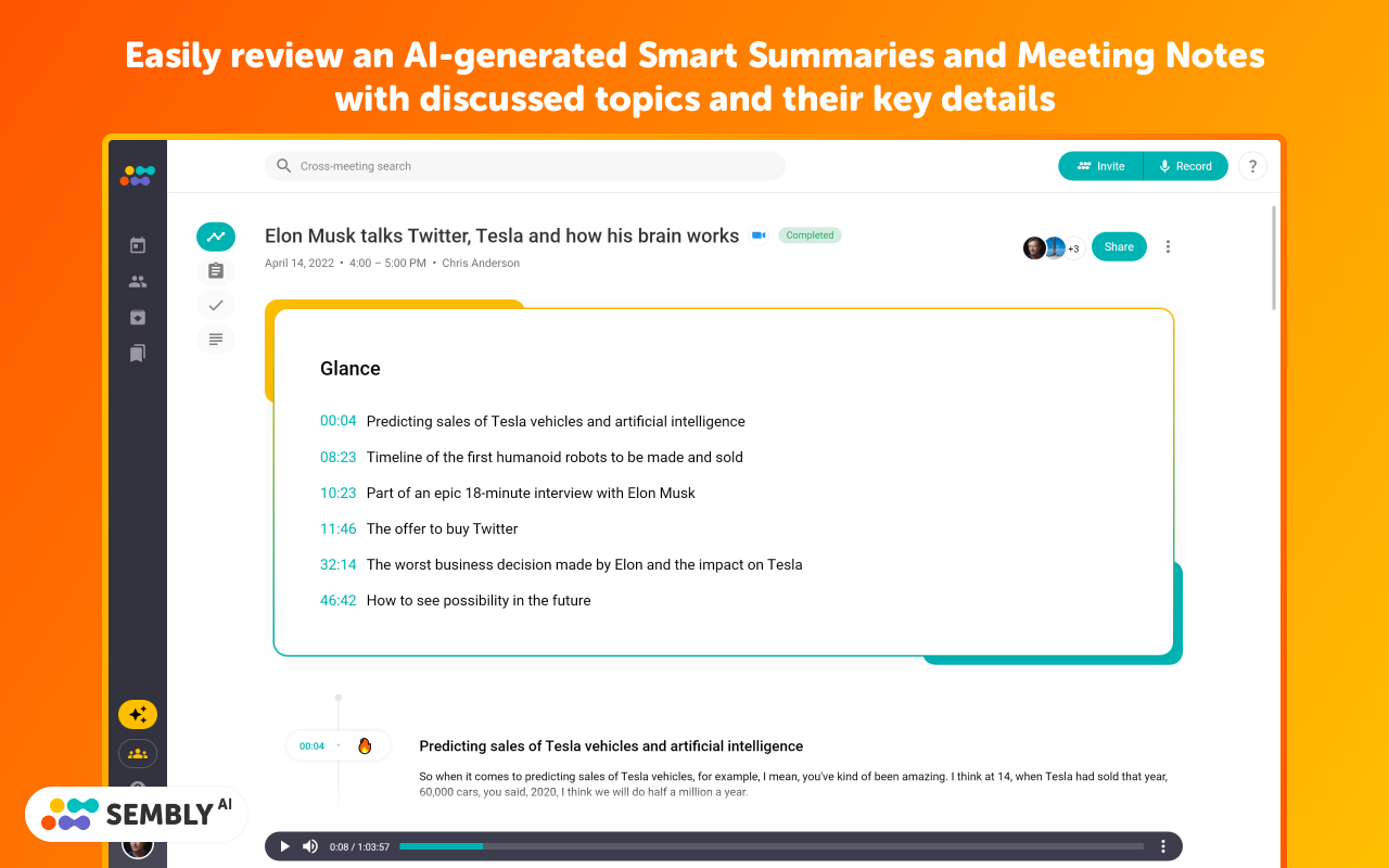 AI Meeting Summaries: Zoom, Meet & MS Teams - 截图 2