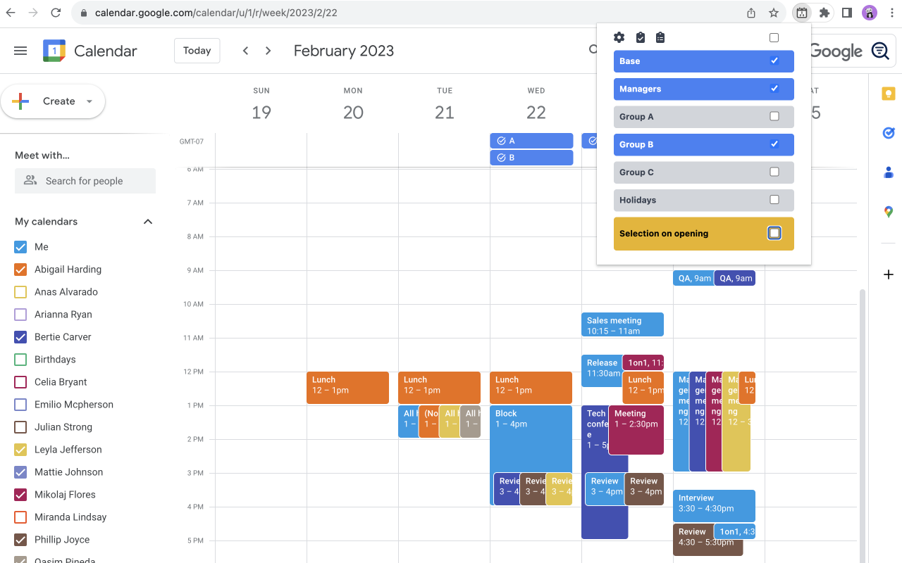 Easy Grouping for Google Calendar - 截图 1