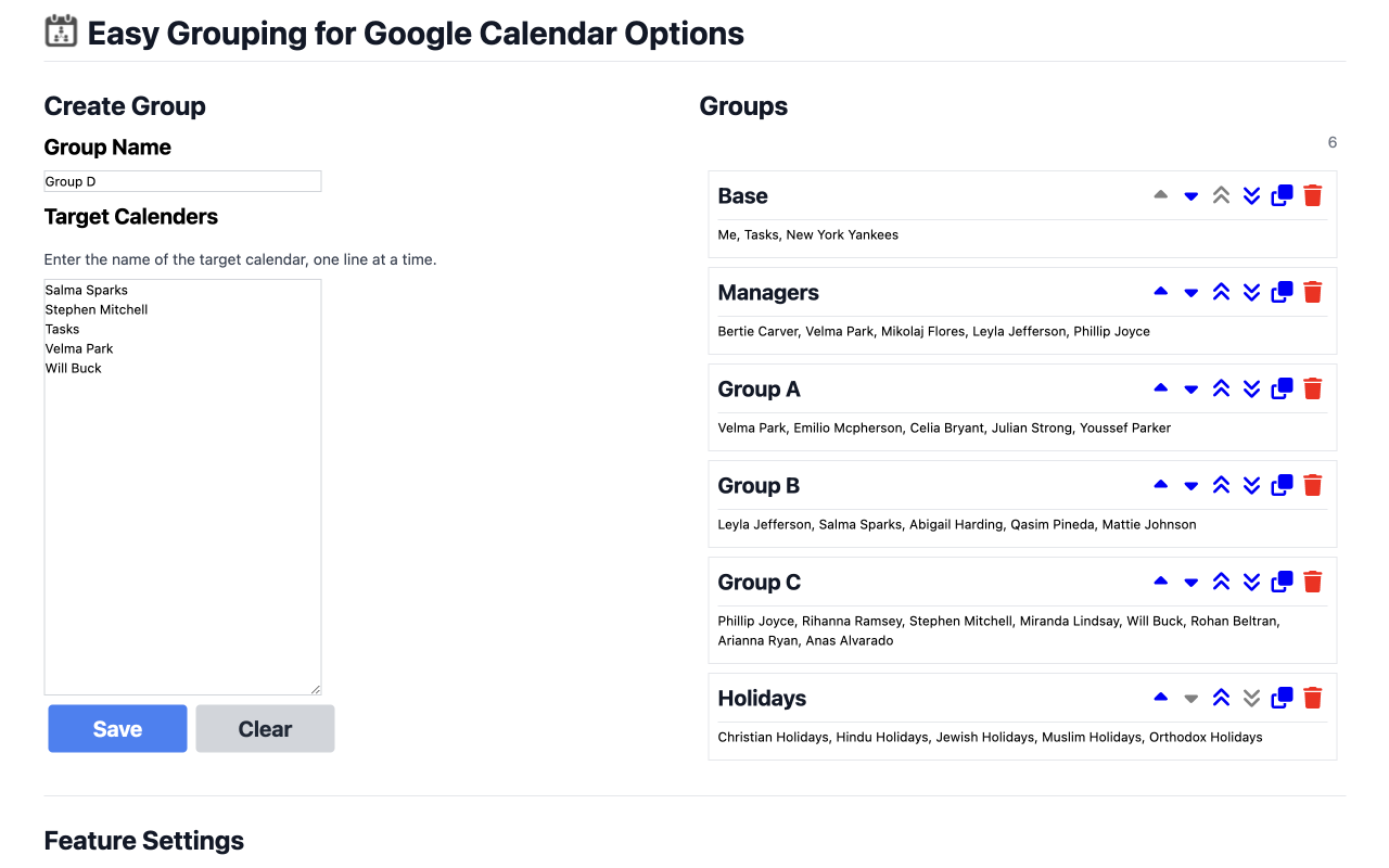 Easy Grouping for Google Calendar - 截图 2