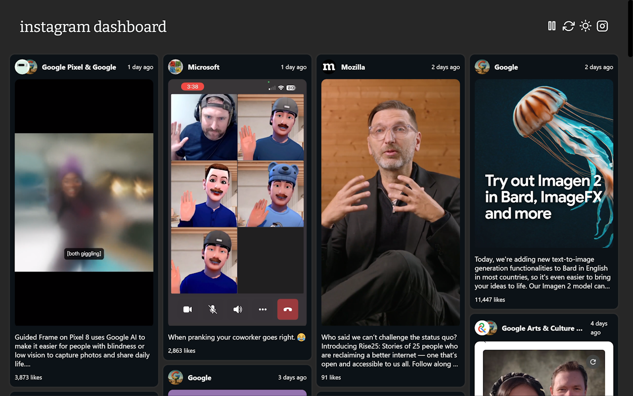 instagram dashboard - 截图 2