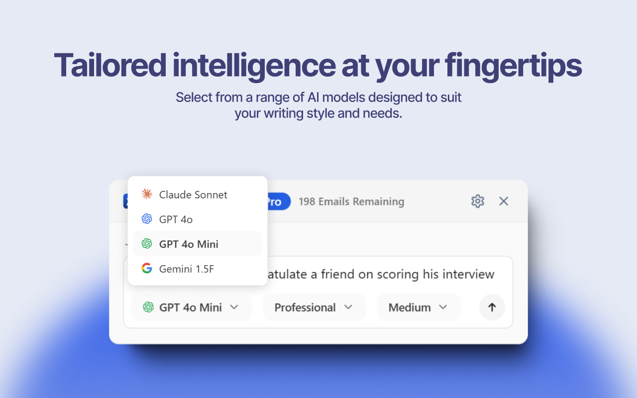 Mailyr: Write Emails with GPT-5, Claude, and Gemini - 截图 1