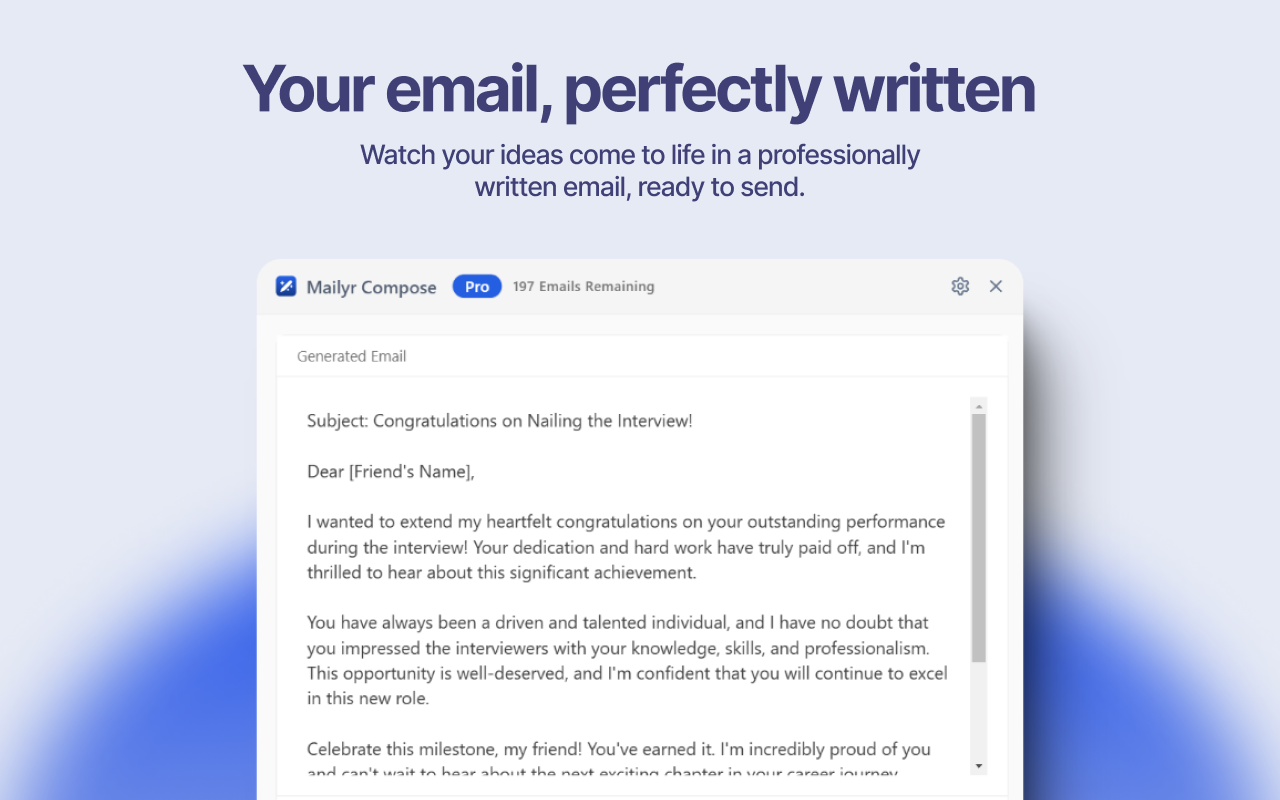 Mailyr: Write Emails with GPT-5, Claude, and Gemini - 截图 3
