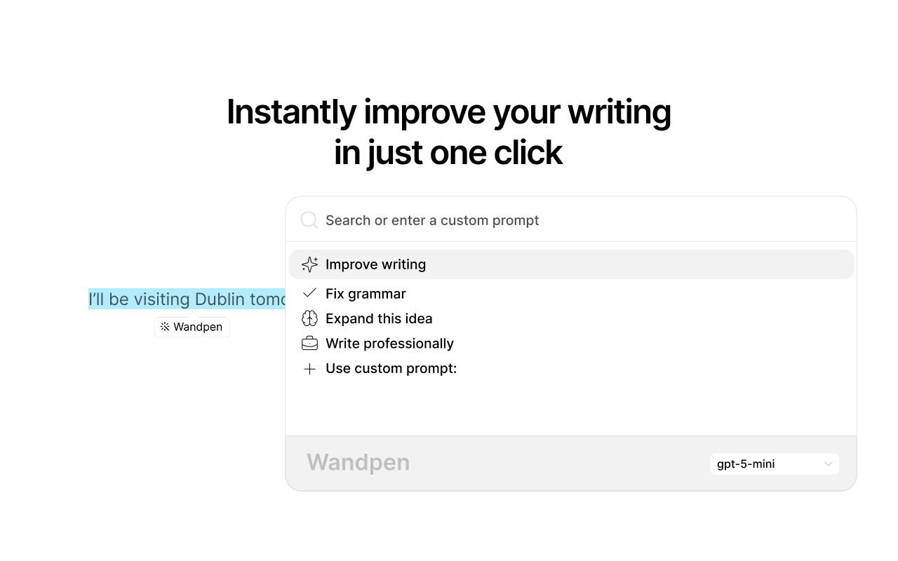 AI Chat & Writing Assistant by Wandpen - 截图 1