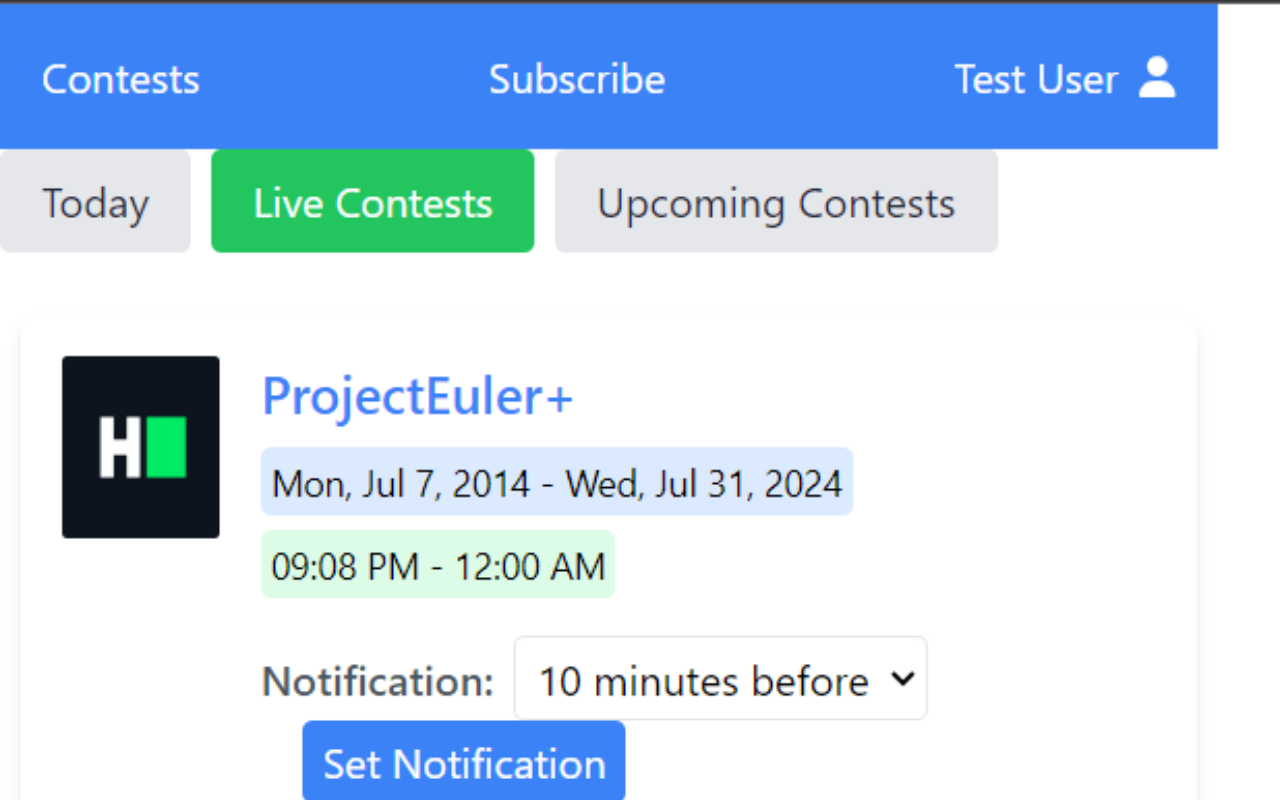 Coding Contest Tracker - 截图 3
