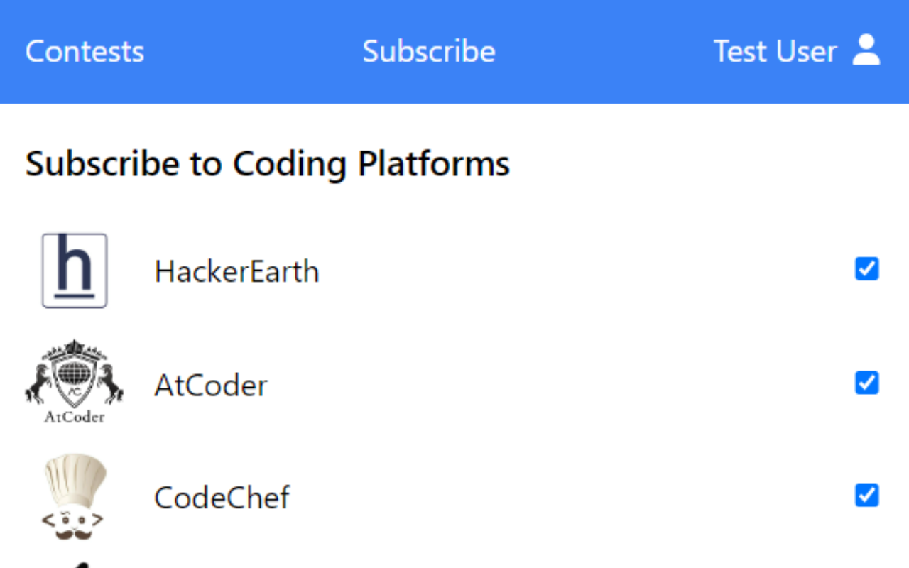 Coding Contest Tracker - 截图 5