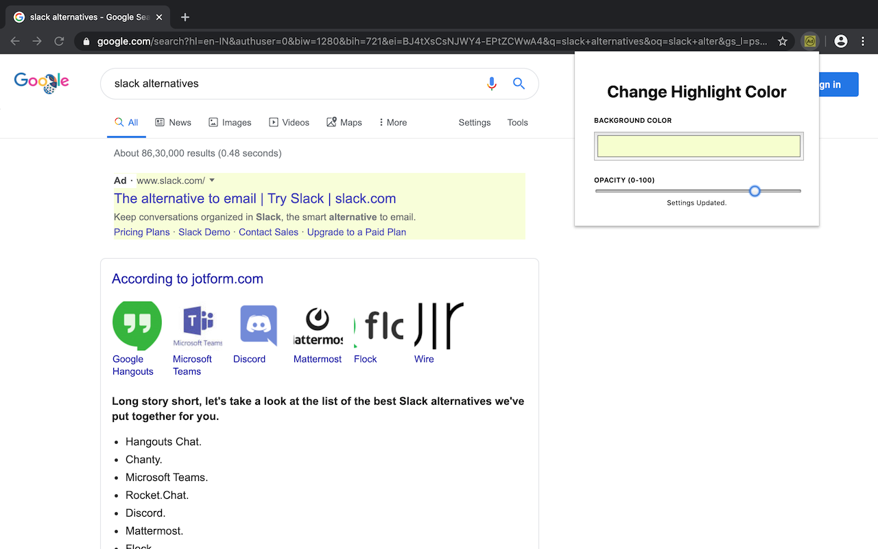 Google Search Ads Highlighter - 截图 2