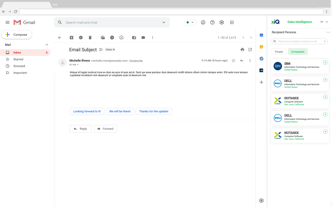 xiQ - Gmail Extension - 截图 3