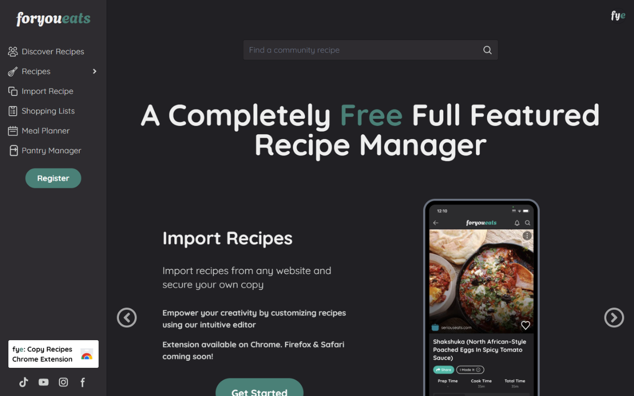 Foryoueats: Recipe Importer & Saver - 截图 2
