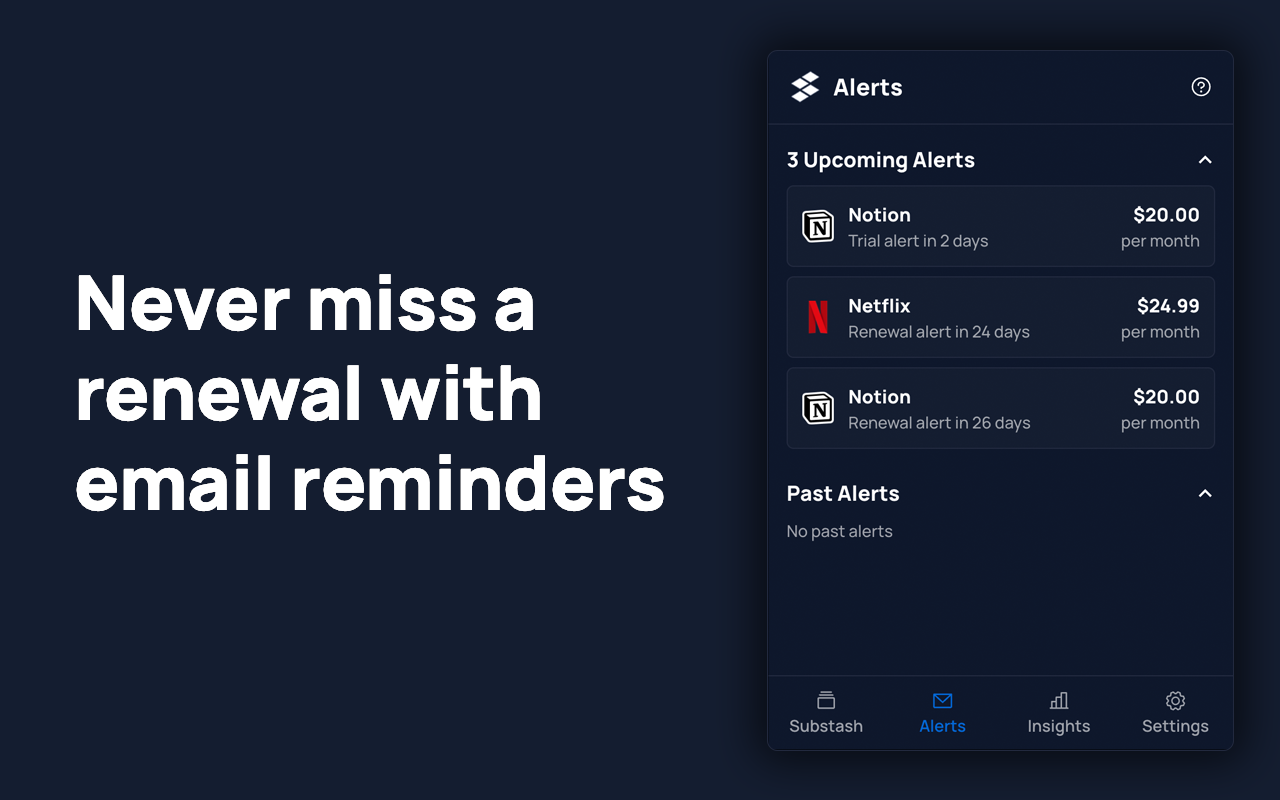 Substash: Free Subscription Tracker - 截图 2