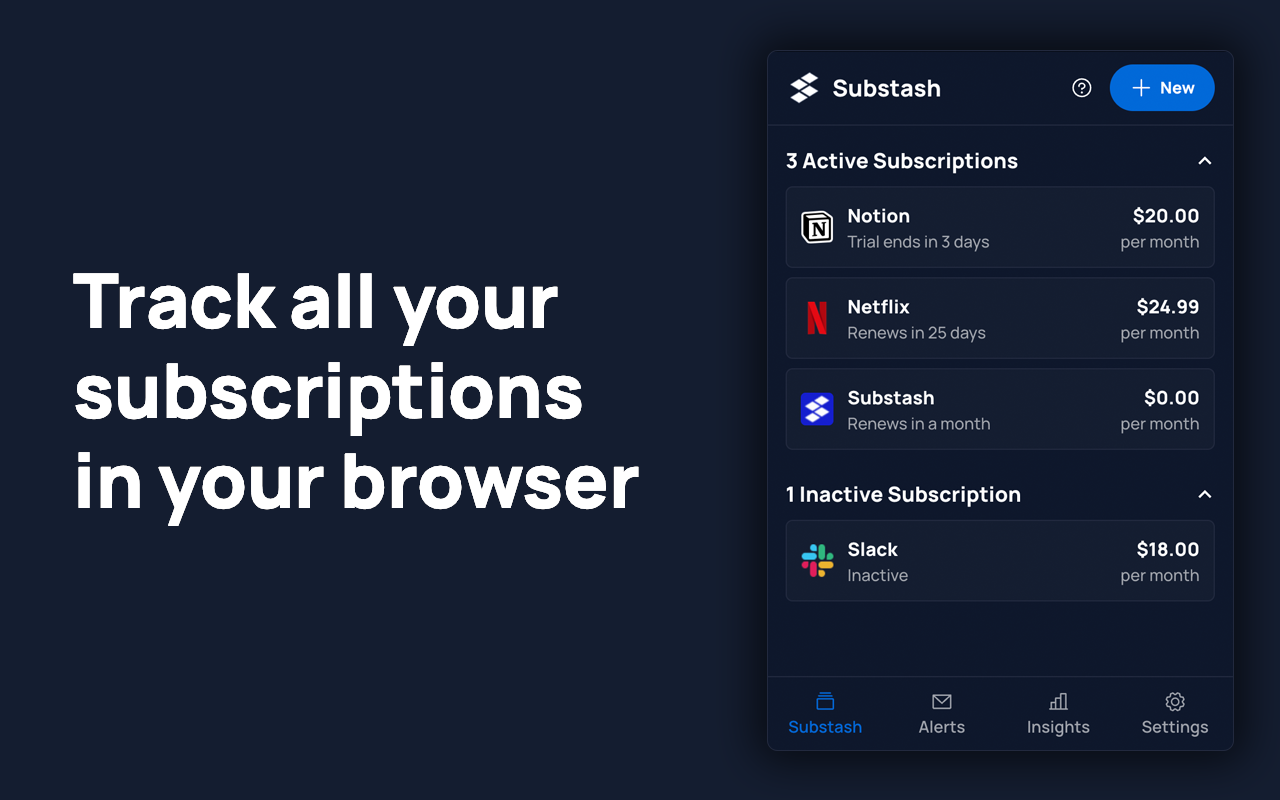 Substash: Free Subscription Tracker - 截图 3