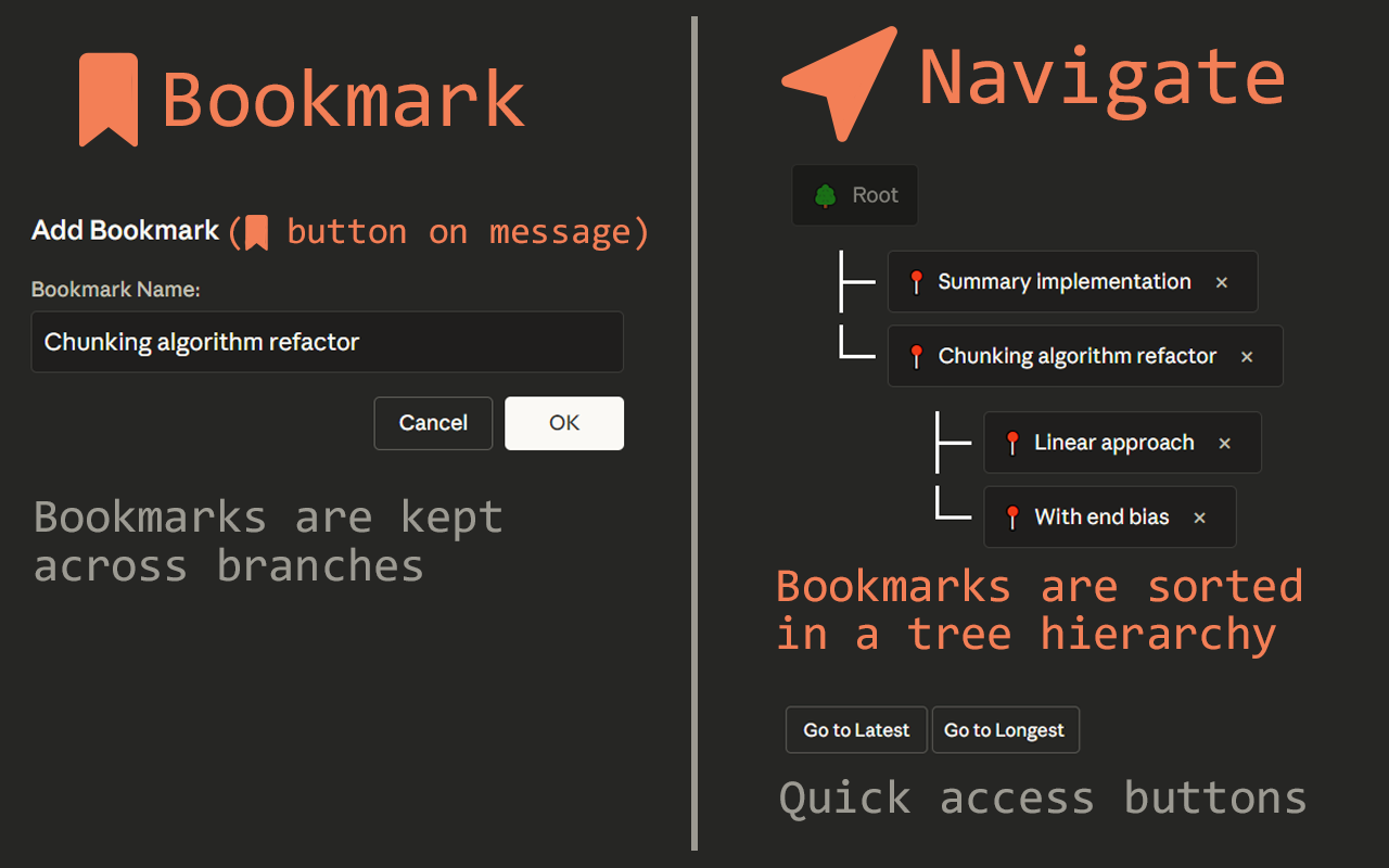 Claude QoL - Export, Fork, Search, and more - 截图 1