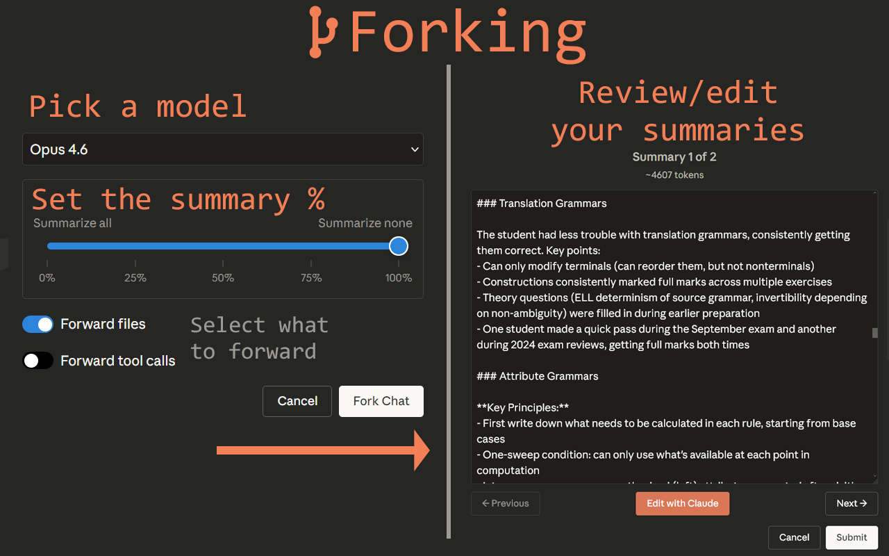 Claude QoL - Export, Fork, Search, and more - 截图 2