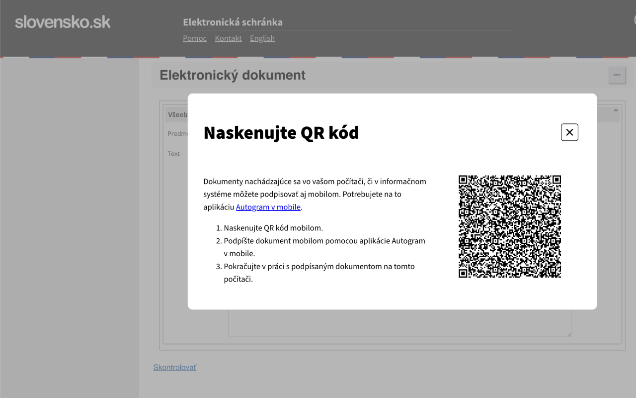 Autogram na štátnych weboch - 截图 2