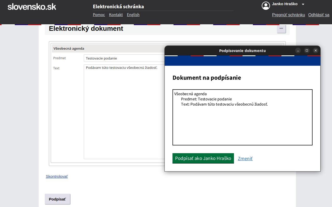 Autogram na štátnych weboch - 截图 3