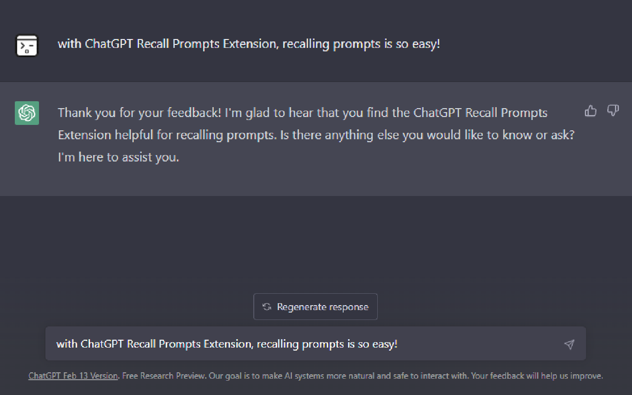 ChatGPT Recall Prompts - 截图 2