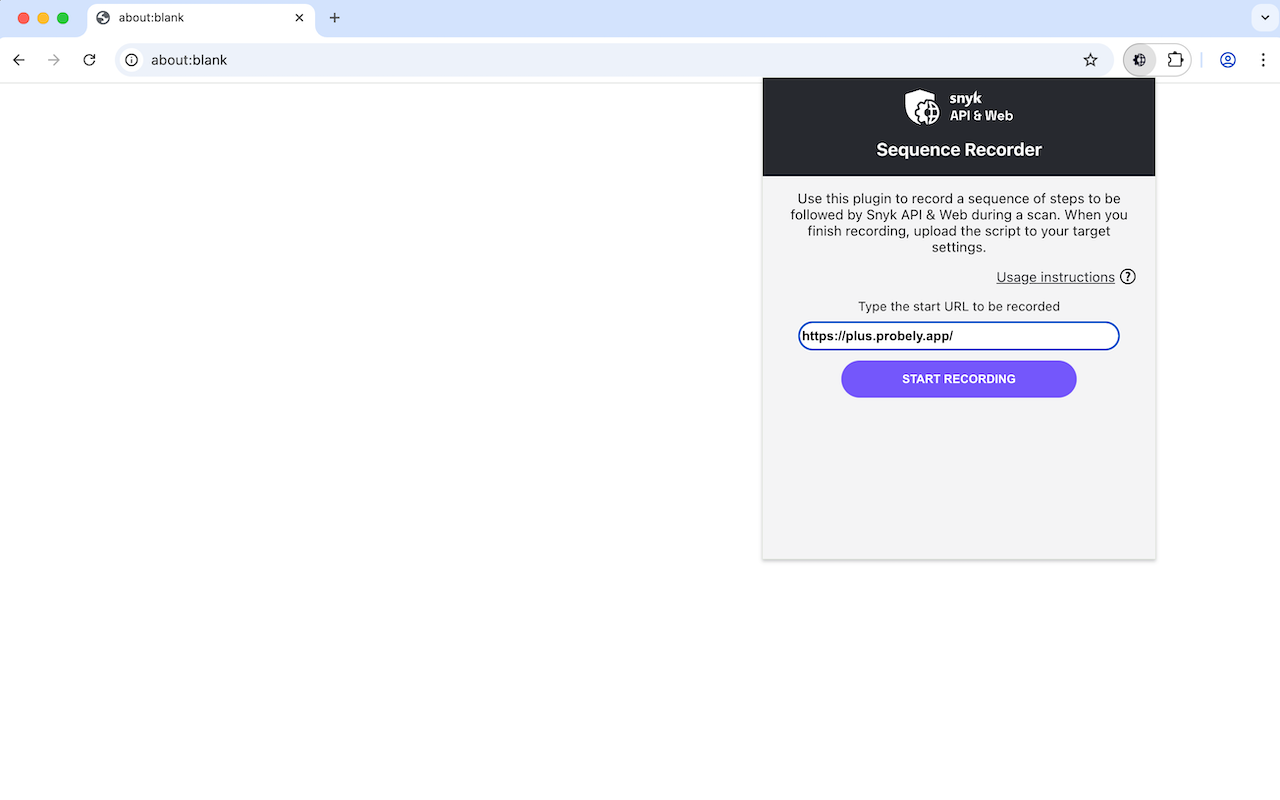Snyk API & Web Sequence Recorder - 截图 1