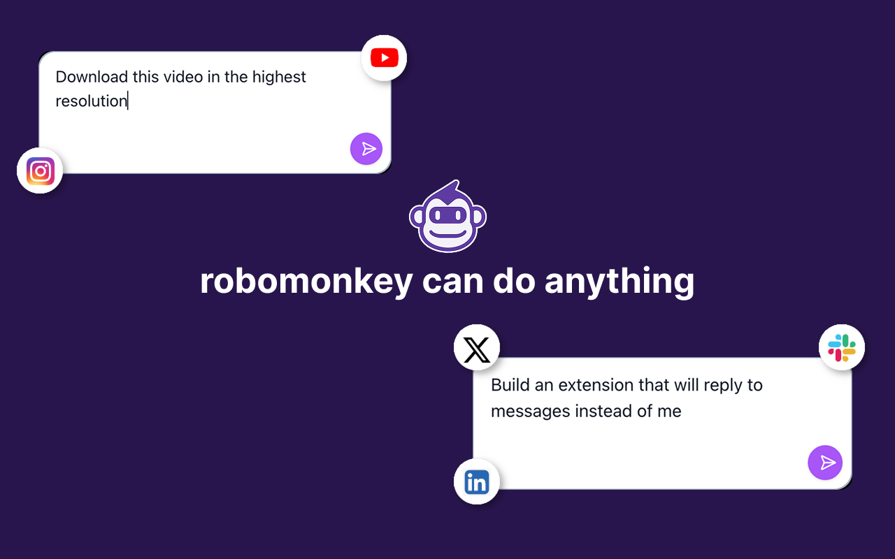 Robomonkey: Chat to Build Extensions & Automations, AI Assistant - 截图 4