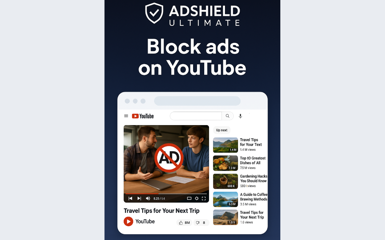 AdShield - Ultimate Ad Blocker for YouTube - 截图 1