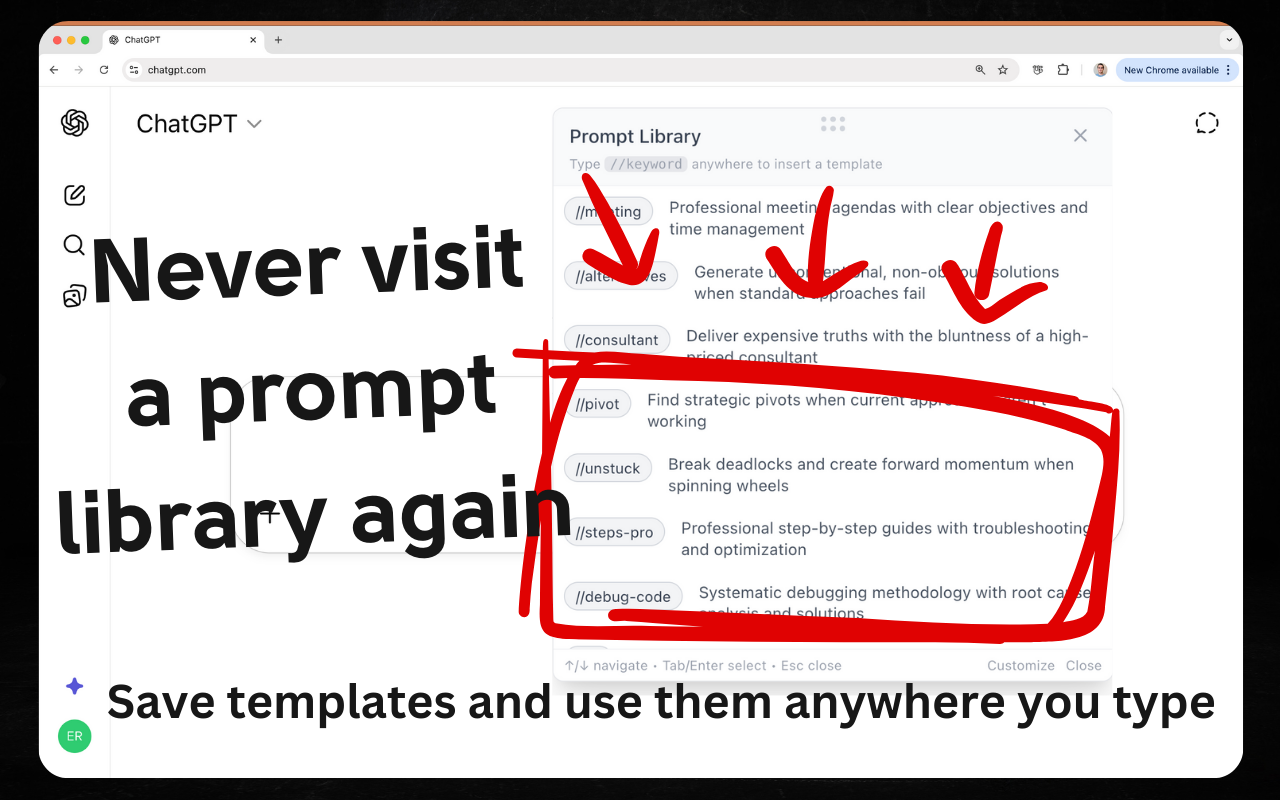 AI Prompt Helper for ChatGPT & Claude - PromptSloth - 截图 2