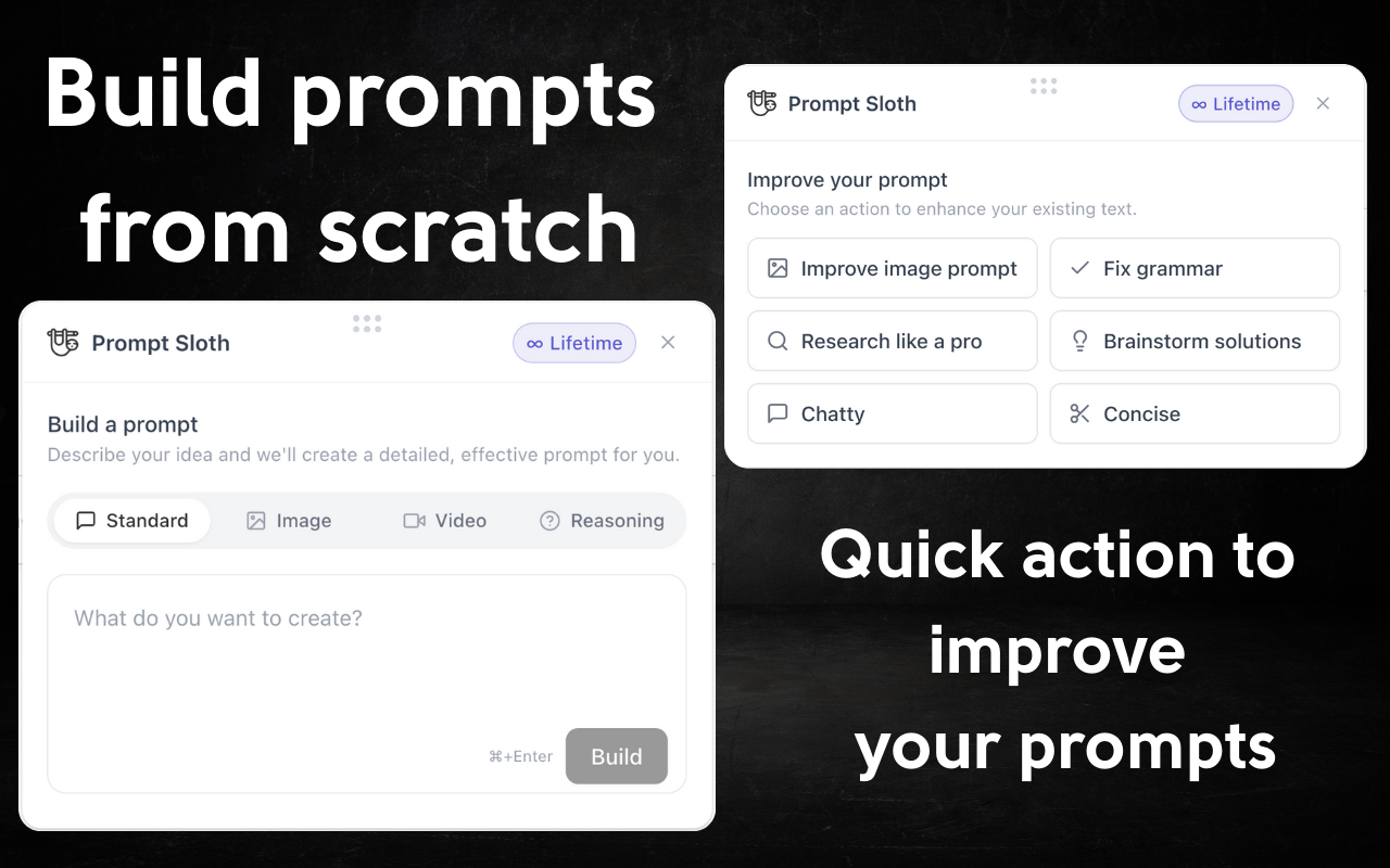 AI Prompt Helper for ChatGPT & Claude - PromptSloth - 截图 4
