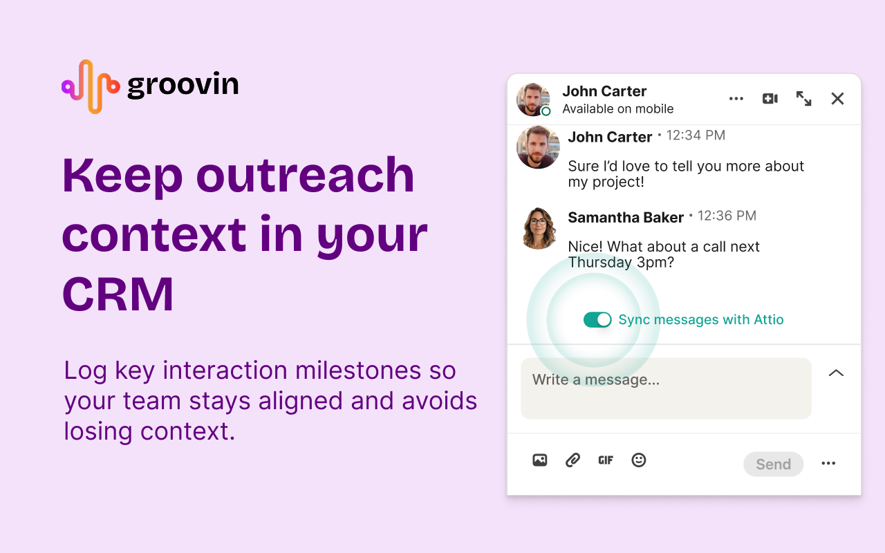 Groovin: Keep your CRM aligned with your prospecting workflow - 截图 3
