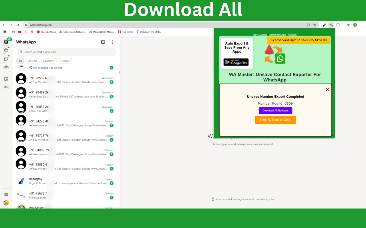 WA Master: Unsave Contact Exporter For WhatsApp Chats & Groups - 截图 3
