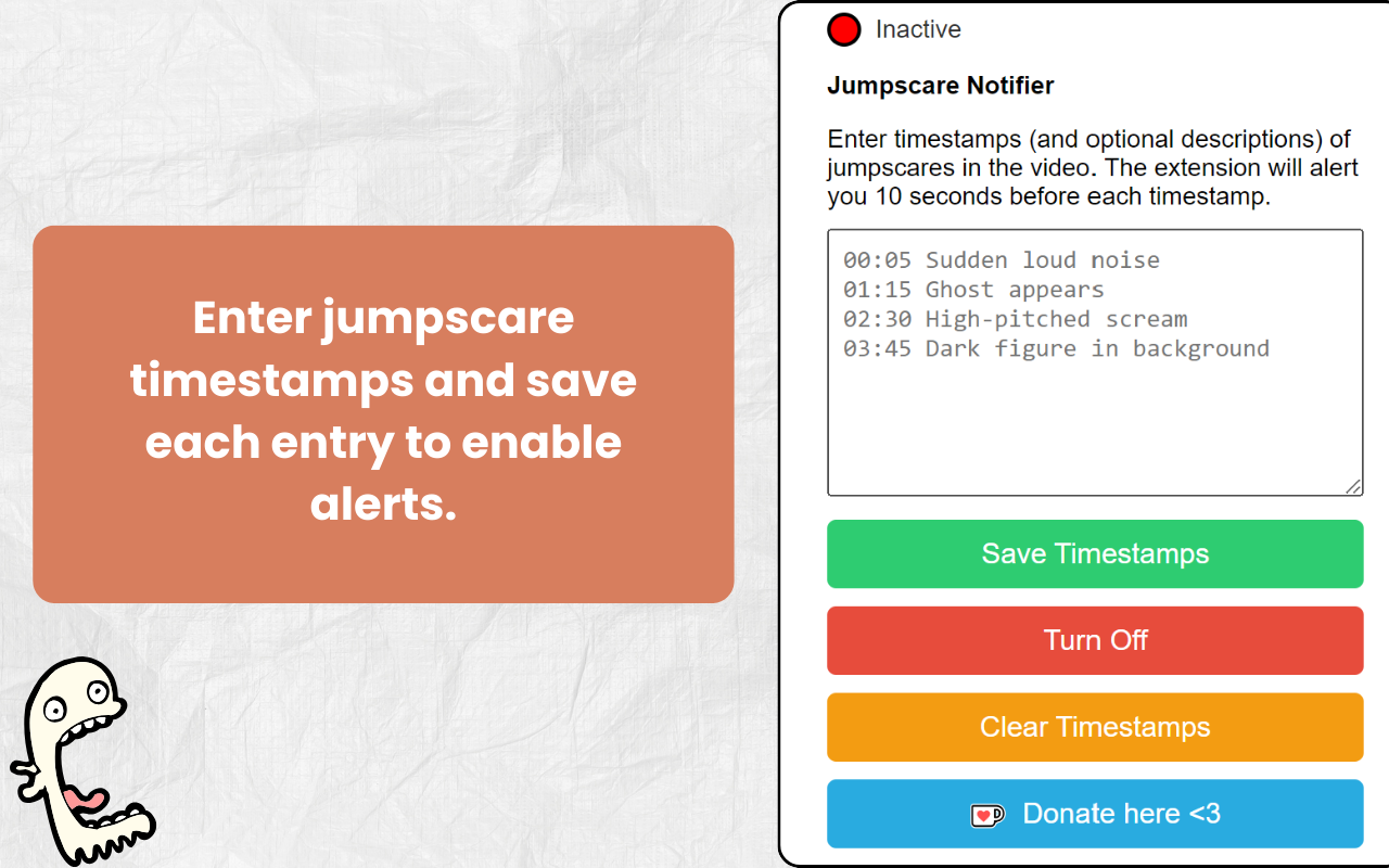 Jumpscare Notifier For YouTube - 截图 1