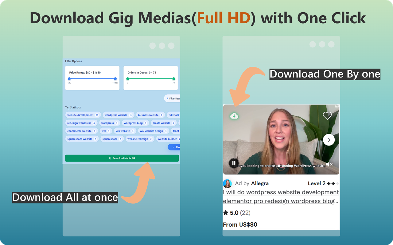 Fiverr gig analyzer - Fiverr Spy - 截图 1